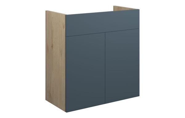 Eden 600mm Standard Basin Unit - Matt Arley Blue (Oak Cab)